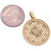 1.55ctw White & Brown Diamond Pendant 14K Gold size