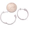 1.68ctw Diamond Inside-Out Hoop Earrings 14K Gold side