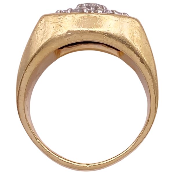 1.84ctw Diamond Cluster Men's Ring 14K Gold profile