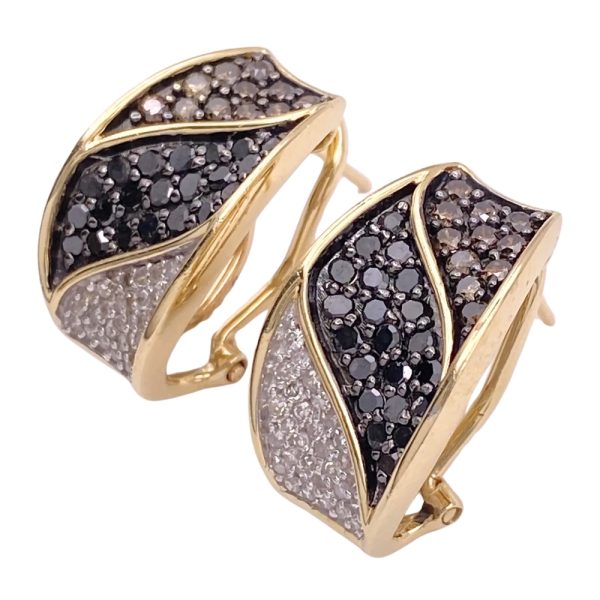 1.86ctw Diamond Earrings 14K Yellow Gold side