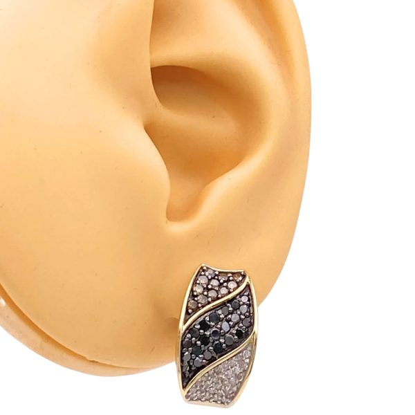 1.86ctw Diamond Earrings 14K Yellow Gold worn