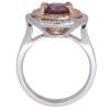 1.93ct Pink Spinel Double Diamond Halo 14K Profile