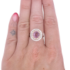 1.93ct Pink Spinel Double Diamond Halo 14K worn (1)