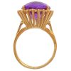 10.63ctw Amethyst Ring 18K Yellow Gold profile