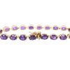13.6ctw Amethyst Line Bracelet 14K Gold clasp