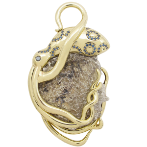 1622 Atocha 2 Reales Shipwreck Coin Mel Fischer Blue Ring Octopus Pendant Gold