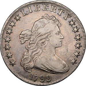 1799 Draped Bust Dollar BB-166, B-9 VF Details NGC