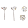 1ct Bezel Diamond Stud Earrings White Gold Profile