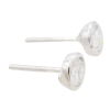 1ct Bezel Diamond Stud Earrings White Gold Side