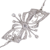 1ctw Diamond Retro Brooch Turned Bracelet 14K & Platinum close up