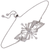 1ctw Diamond Retro Brooch Turned Bracelet 14K & Platinum front