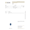 2.39ct Oval Blue Sapphire Three-Stone Ring 14K White Gold GIA Report
