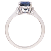 2.39ct Oval Blue Sapphire Three-Stone Ring 14K White Gold GIA profile (1)