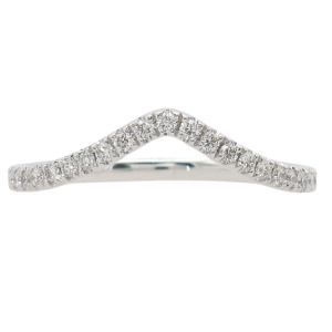 .21ctw Pave Diamond Chevron Band 14K White Gold