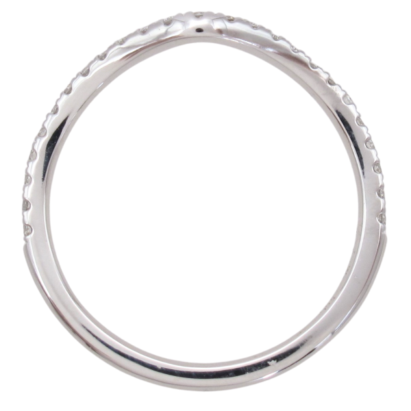 .21ctw Pave Diamond Chevron Band 14K white gold profile