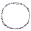 3 Carat diamond tennis bracelet line white gold profile