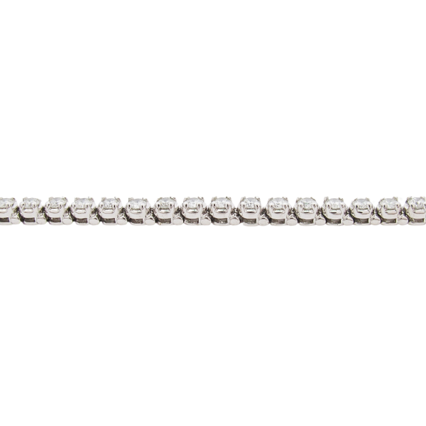 3 Carat diamond tennis bracelet line white gold side