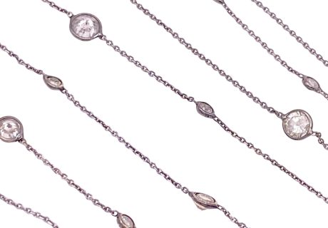 3.0ctw Salt & Pepper Diamonds by The Inch Necklace 14K Gold with Black Rhodium close up