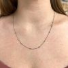 3.0ctw Salt & Pepper Diamonds by The Inch Necklace 14K Gold with Black Rhodium worn