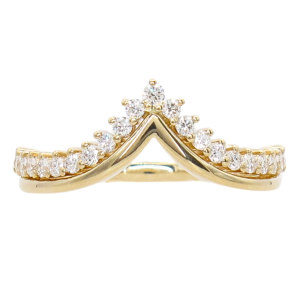 .32ctw Diamond & Gold Double Chevron Band 14K Yellow Gold front