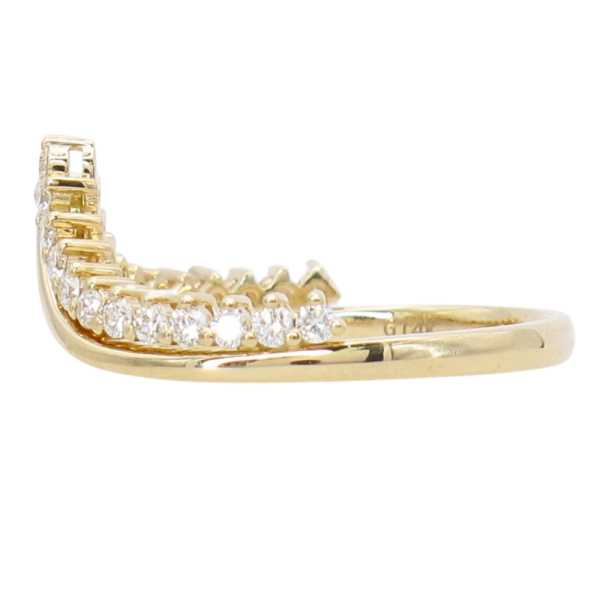 .32ctw Diamond & Gold Double Chevron Band 14K Yellow Gold side