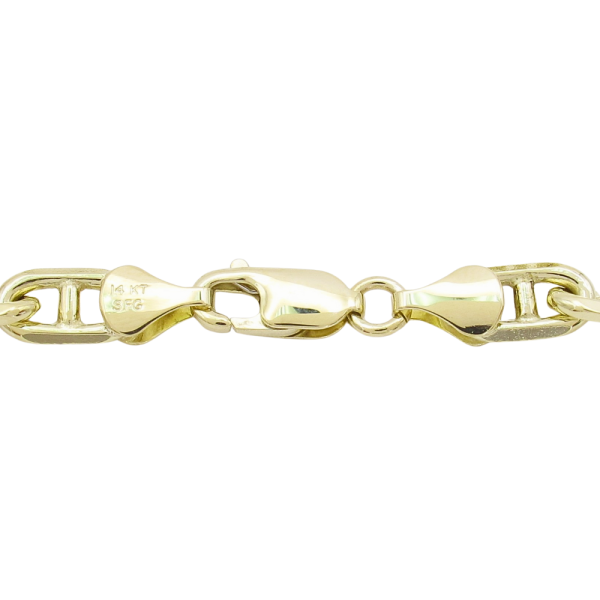 3D Anchor Link Yellow Gold Clasp