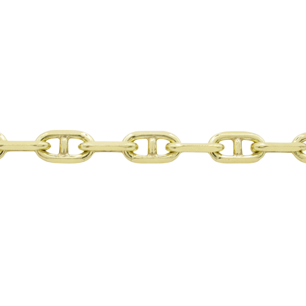 3D Anchor Link Yellow Gold Closeup