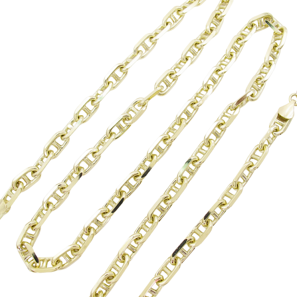 3D Anchor Link Yellow Gold Full