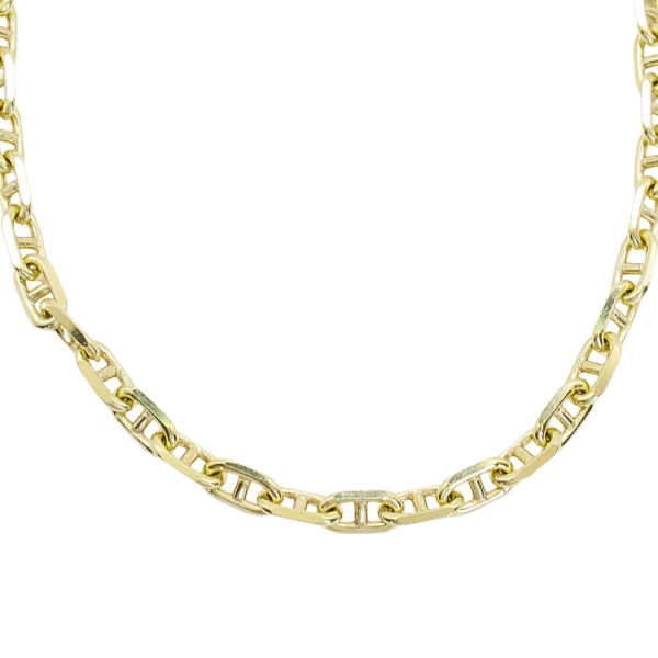 3D Anchor Link Yellow Gold Profile