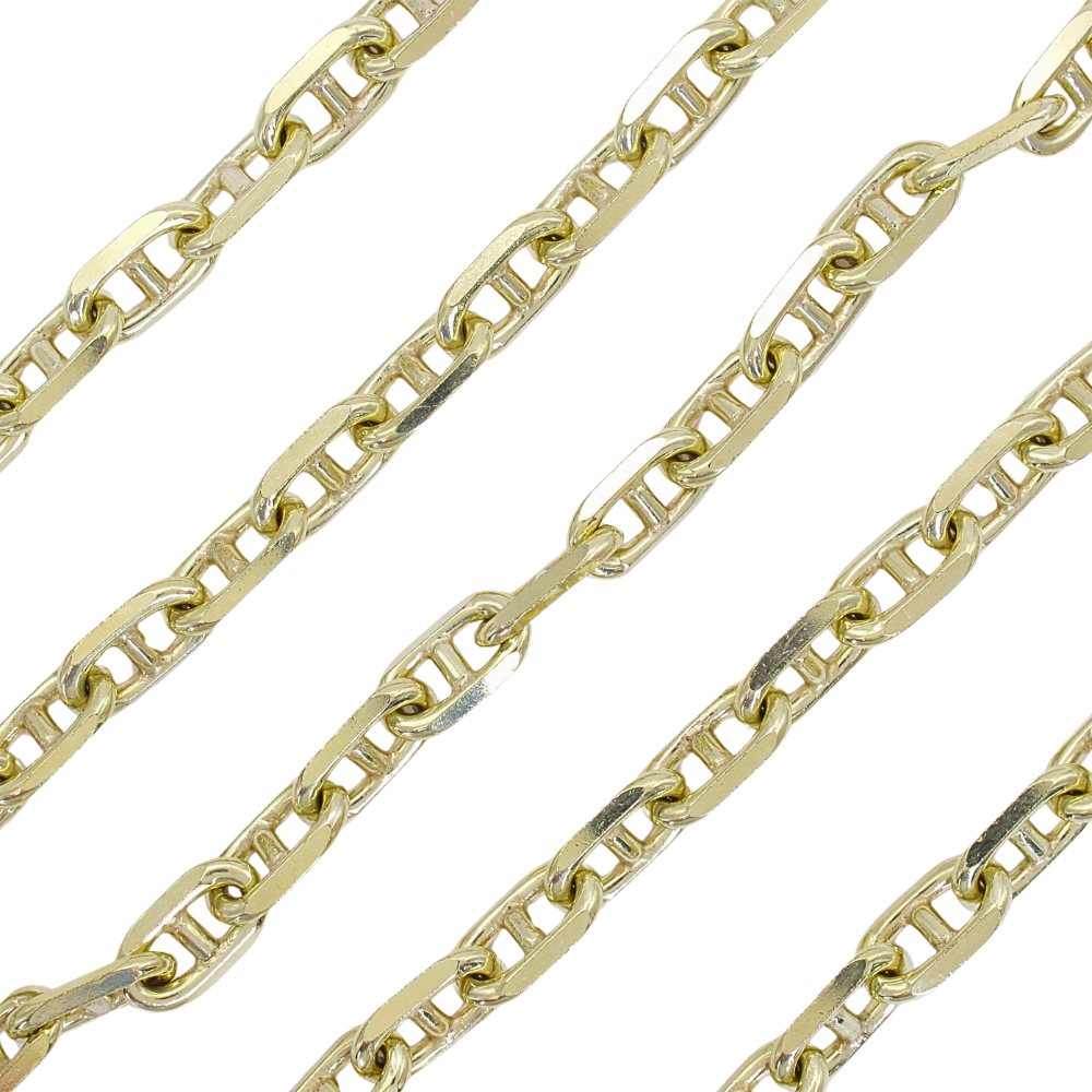 Anchor Link Solid Chain, 25″ 14K Yellow Gold