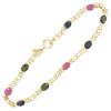 4.32ctw Ruby & Sapphire Bracelet 18K Gold