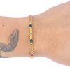 4.32ctw Ruby & Sapphire Bracelet 18K Gold worn