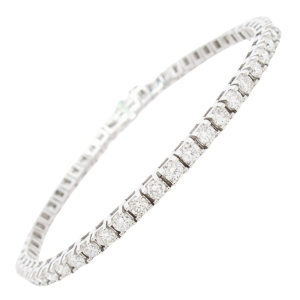 5 carat diamond tennis bracelet line white gold (2)