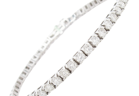 5 carat diamond tennis bracelet line white gold (2)