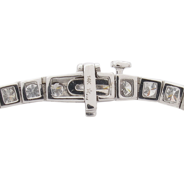 5 carat diamond tennis bracelet line white gold clasp