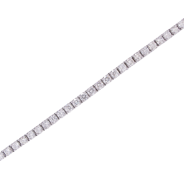 5 carat diamond tennis bracelet line white gold full