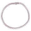 5 carat diamond tennis bracelet line white gold profile