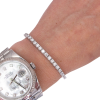 5 carat diamond tennis bracelet line white gold worn