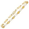5.28ctw Citrine Bracelet with Diamond Accent 14K Gold