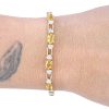 5.28ctw Citrine Bracelet with Diamond Accent 14K Gold worn