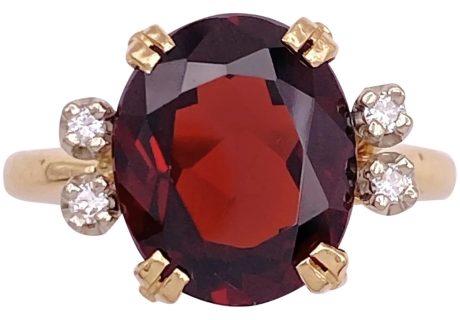 5.36ctw Garnet Ring 14K Gold