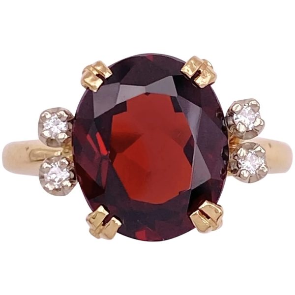 5.36ctw Garnet Ring 14K Gold