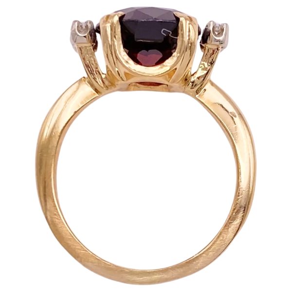 5.36ctw Garnet Ring 14K Gold profile