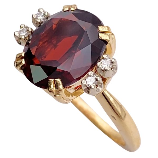 5.36ctw Garnet Ring 14K Gold side