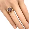 5.36ctw Garnet Ring 14K Gold worn