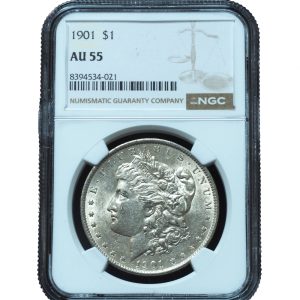 1901 Morgan Dollar AU55 NGC