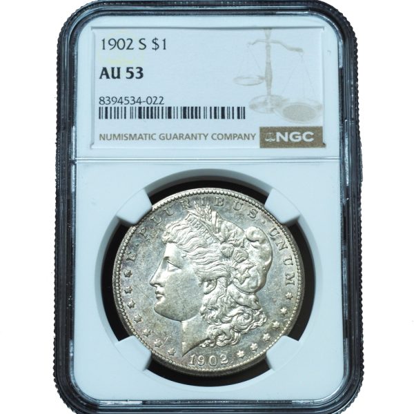 1902-S Morgan Dollar AU53 NGC