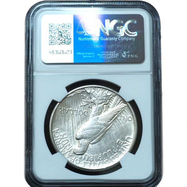 1921 High Relief Peace Dollar AU58 NGC