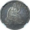 1876 Seated Liberty Half Dollar AU55 NGC