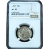 1857 Seated Liberty Quarter AU55 NGC